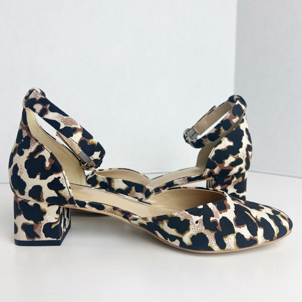•CABI• NEW Leopard Print Kiki Ankle Strap Block Heel Size 7.5M Mary Jane - Picture 5 of 16